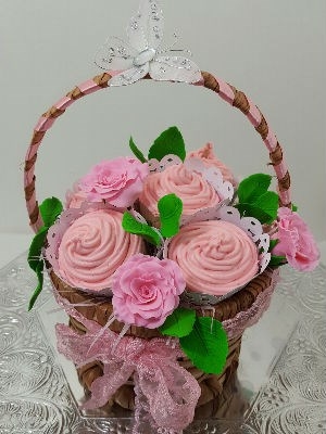 Cupcake Bouquet - small pink