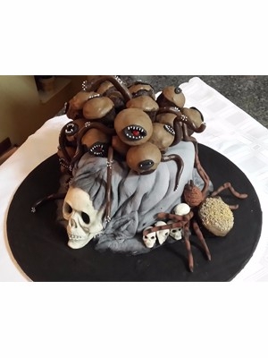 SkullAndSpiderCake